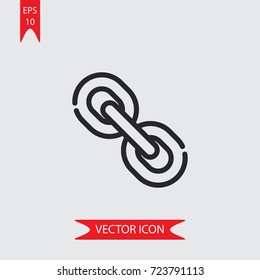 Link vector icon, illustration symbol
