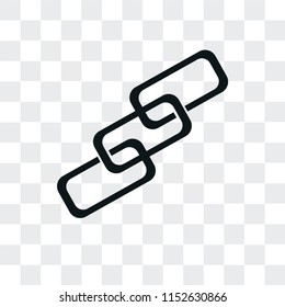 Link vector icon isolated on transparent background, Link logo concept