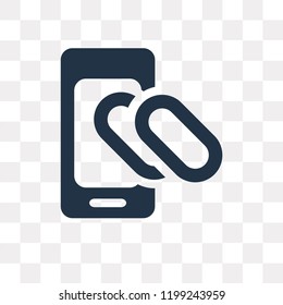 Link vector icon isolated on transparent background, Link transparency concept can be used web and mobile