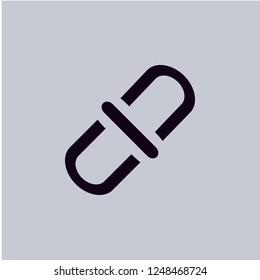 Link vector icon. Modern, simple, isolated, flat icon for web site designs or mobile apps. Vector illustration EPS 10.