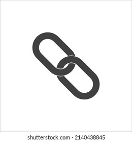 Link vector icon on a white background