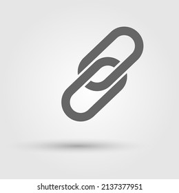 Link. A vector icon or pictogram of a chain or link for graphic design of applications and websites.
