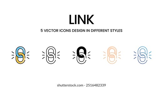 Ícone de vetor de link pronto para usar a ilustração de vetor