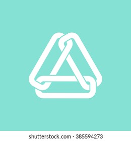 Link     vector icon. White  illustration isolated on green  background for graphic and web design.