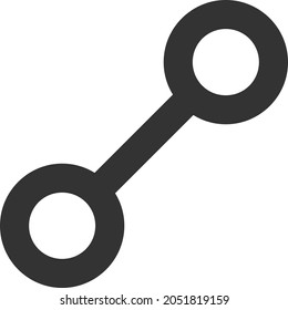 Link vector illustration. Flat illustration iconic design of link, isolated on a white background.