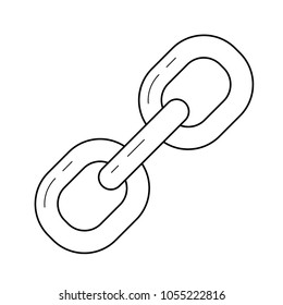 Link vector line icon isolated on white background. Chain line icon for infographic, website or app.