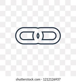 Link vector outline icon isolated on transparent background, high quality linear Link transparency concept can be used web and mobile