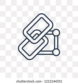 Link vector outline icon isolated on transparent background, high quality linear Link transparency concept can be used web and mobile