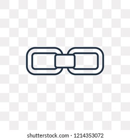 Link vector outline icon isolated on transparent background, high quality linear Link transparency concept can be used web and mobile