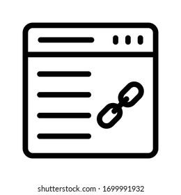 link vector thin line icon 