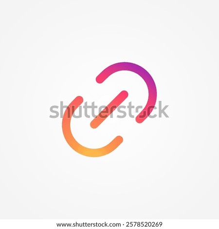 Link web icon template. Sign gradient color. Social media share a link sign, button app ui. Blog link icon template, blogging. Social media concept. Vector