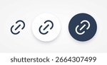 Link web symbol template, sign, app, ui. Social media concept. Vector