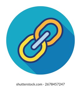 Ilustración del conjunto de iconos de Arte vectorial de Web de Enlace sobre fondo blanco