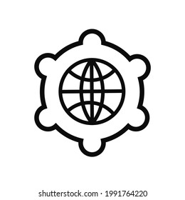 Link Wheel icon. Link Wheel icon in vector illustration.