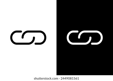 link white black outline icon
