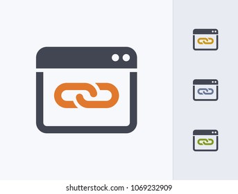 Link In Window - Glyph Duo Icons. A professional, pixel-aligned icon.