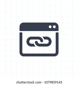Link In Window - Segment Icons. A professional, pixel-aligned icon.