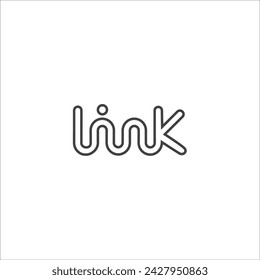 link work continue lines free vector logo template