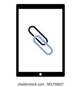 Link_Share icon - Flat design, glyph style icon - Colored enclosed in a tablet