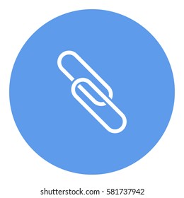 Link_Share icon - Flat design, glyph style icon - Blue circle colored