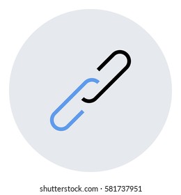 Link_Share icon - Flat design, glyph style icon - Colored enclosed in a circle