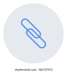 Link_Share icon - Flat design, glyph style icon - Colored enclosed in a circle
