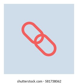 Link_Share icon - Flat design, glyph style icon - Colored enclosed in a square