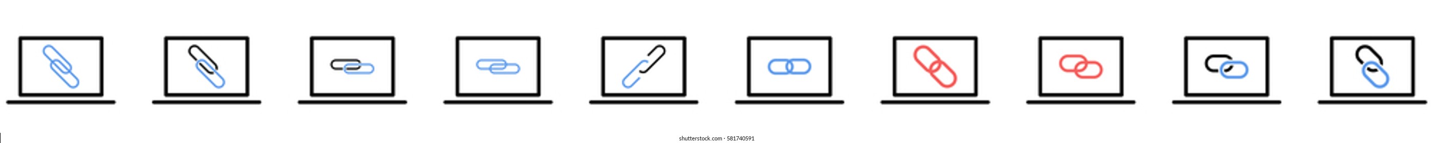 Link_Share icon - Flat design, glyph style icon - Small colored