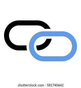 Link_Share icon - Flat design, glyph style icon - Colored