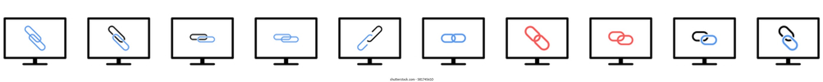 Link_Share icon - Flat design, glyph style icon - Small colored