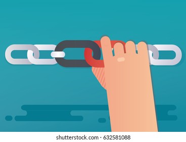 Linkbuilding concept. Vector illustration