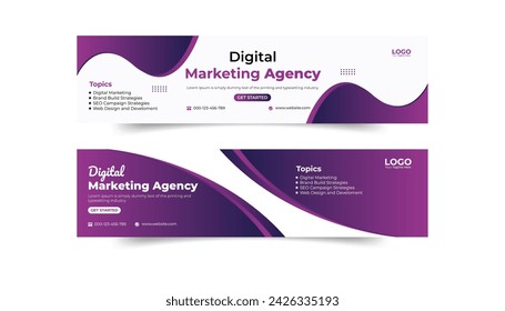Linkdin banner template vector file free download