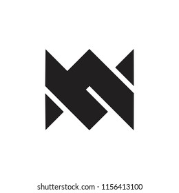 linked arrows geometric logo vector