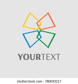 linked bell colorfull logo design element template