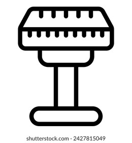 Linked buttons pair icon outline vector. Classic business gentleman accessory. Elegant sleeve studs fasteners