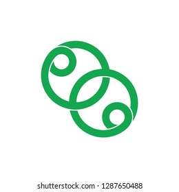 linked circle abstract loop logo vector 
