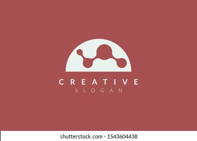 Linked circle logo design. Minimalist and modern vector design suitable for products and businesses in the health sector