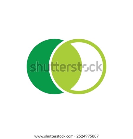 linked circles business chart sales finance logo vector 