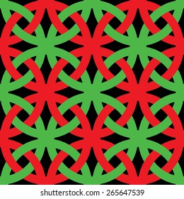 Linked Circles Elegant Seamless Pattern