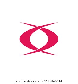 linked curves arrows monogram logo vector