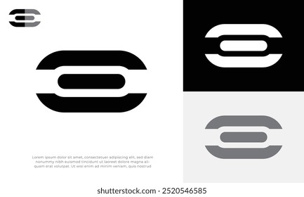 Linked EE Chain Logo Design - schlankes und minimalistisches Konzept | E-Buchstabe Vektor