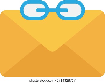Icono de correo electrónico vinculado para conexión y correspondencia