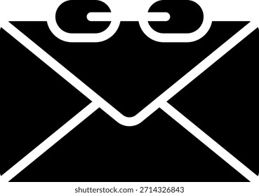 Icono de correo electrónico vinculado: Símbolo de correspondencia segura