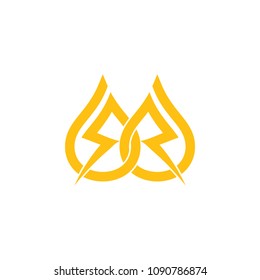 linked energy symbol design logo vector