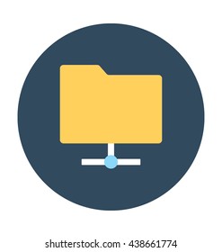 Linked Folder Vector Icon