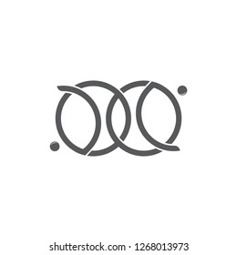 linked geometric circle linear logo vector