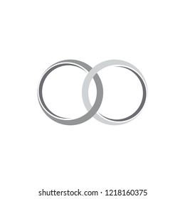 linked gradient circle object logo vector