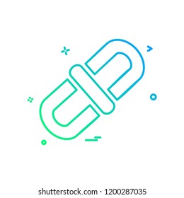 Linked icon design vector