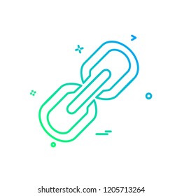 Linked icon design vector