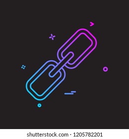 Linked icon design vector